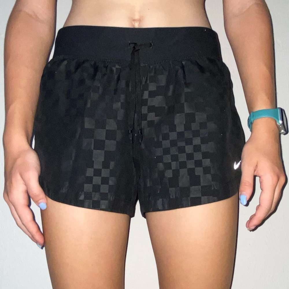 Black checkered Nike shorts